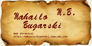 Mahailo Bugarski vizit kartica